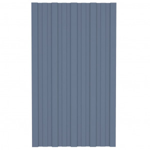Panel para tejado acero galvanizado gris 36 unidades 80x45 cm H
