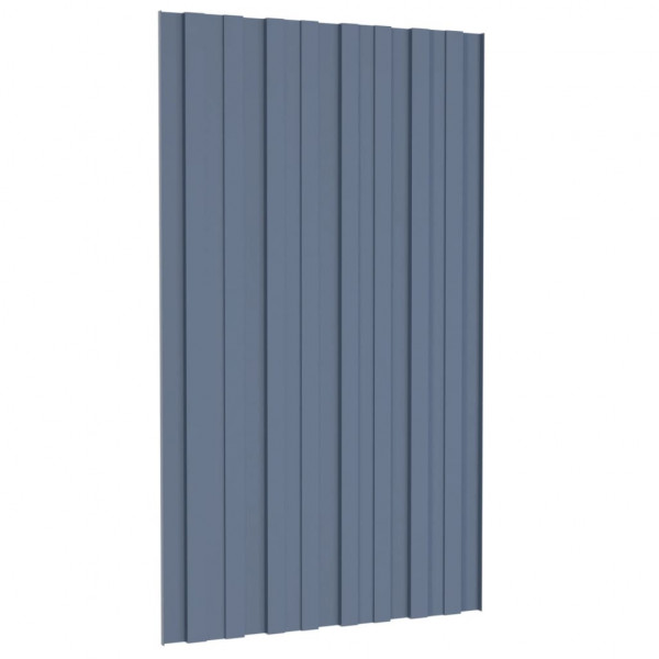 Painéis de telhado 36 pcs 80x45 cm aço galvanizado cinzento M 4