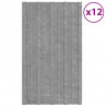 Panel para tejado acero galvanizado plata 12 unidades 80x45 cm 1