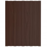 Painel de telhado em aço galvanizado marrom 12 unidades 60x45 cm 2
