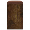 Banco zapatero madera contrachapada roble ahumado 103x30x48 cm 5
