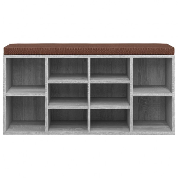 Banco sapateira 103x30x48 cm derivados madeira cinzento sonoma M 4