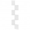 Estante de esquina pared aglomerado blanco brillo 19x19x123 cm 2