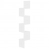 Estante de esquina pared aglomerado blanco brillo 19x19x123 cm 3