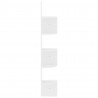 Estante de esquina pared aglomerado blanco brillo 19x19x123 cm 4