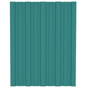 Painel de telhado em aço galvanizado verde 12 unidades 60x45 cm H