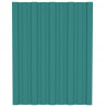 Panel para tejado acero galvanizado verde 12 unidades 60x45 cm 2