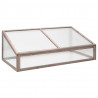 Invernadero madera de abeto gris 110x58.5x39 cm 1