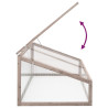 Invernadero madera de abeto gris 110x58.5x39 cm 4