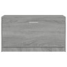 Banco zapatero madera contrachapada gris Sonoma 80x24x45 cm 5
