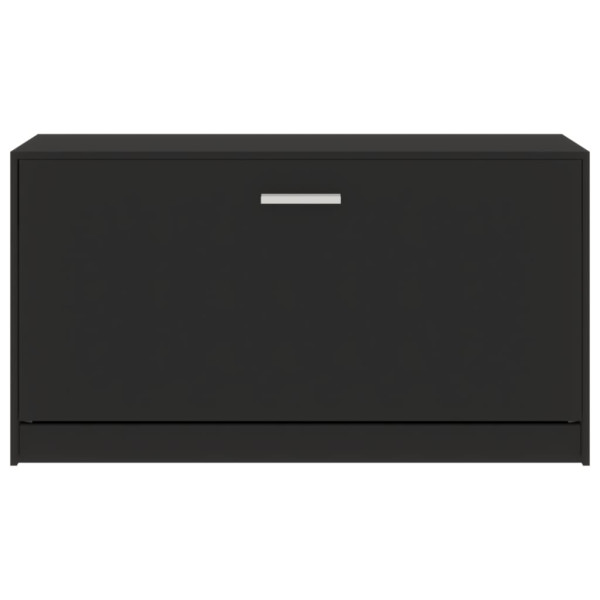 Banco zapatero de madera contrachapada negro 80x24x45 cm M 5