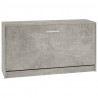 Banco zapatero madera contrachapada gris hormigón 80x24x45 cm 2