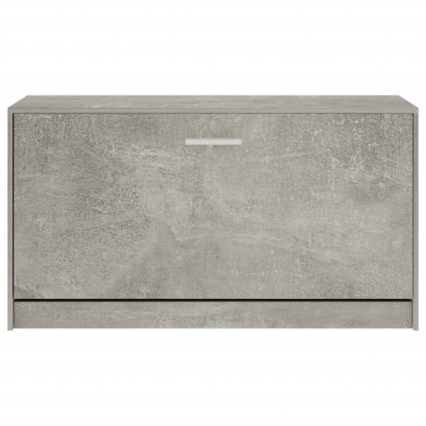 Banco zapatero madera contrachapada gris hormigón 80x24x45 cm M 5