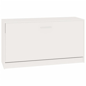 Banco sapateira 80x24x45 cm derivados madeira branco brilhante H