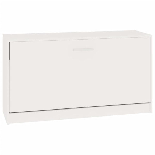 Banco sapateira 80x24x45 cm derivados madeira branco brilhante M 2