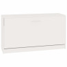 Banco zapatero madera contrachapada blanco brillo 80x24x45 cm 2
