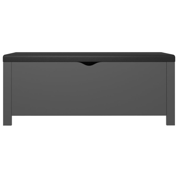 Caixa arrumação c/ almofadão contraplacado 105x40x45 cm cinza M 5