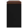 Banco zapatero de madera contrachapada negro 103x30x48 cm 5