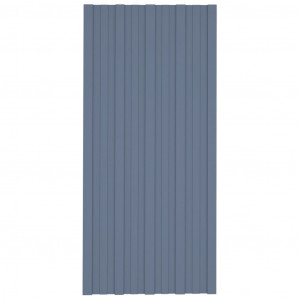 Panel para tejado acero galvanizado gris 36 unidades 100x45 cm H