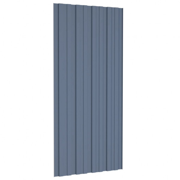 Painéis de telhado 36 pcs 100x45 cm aço galvanizado cinzento M 4