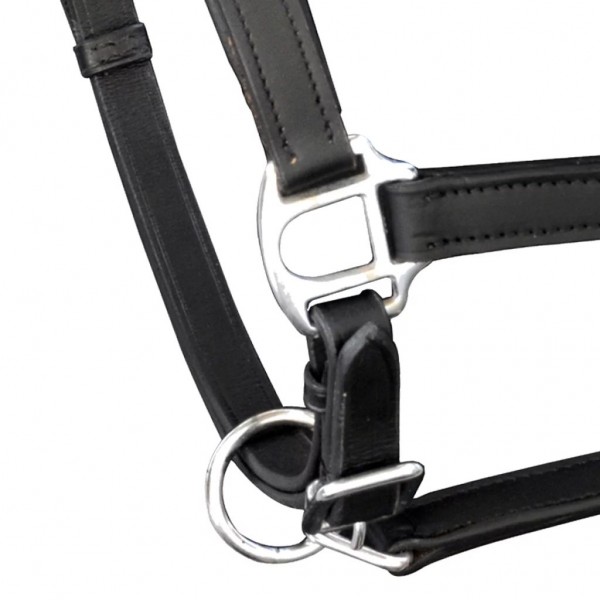 Ronzal/Cabestro de Cuero Negro Ajustable Para Caballo (Estándar) M 2