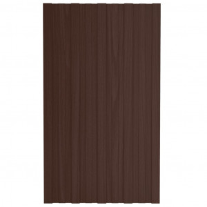 Panel para tejado acero galvanizado marrón 12 unidades 80x45 cm H