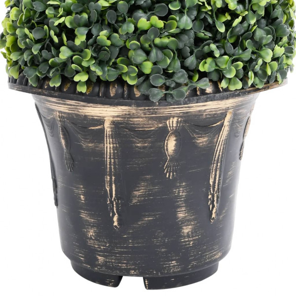 Planta artificial buxo em espiral com vaso 89 cm verde M 4