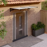 Toldo para porta 199x90 cm policarbonato preto/transparente 1