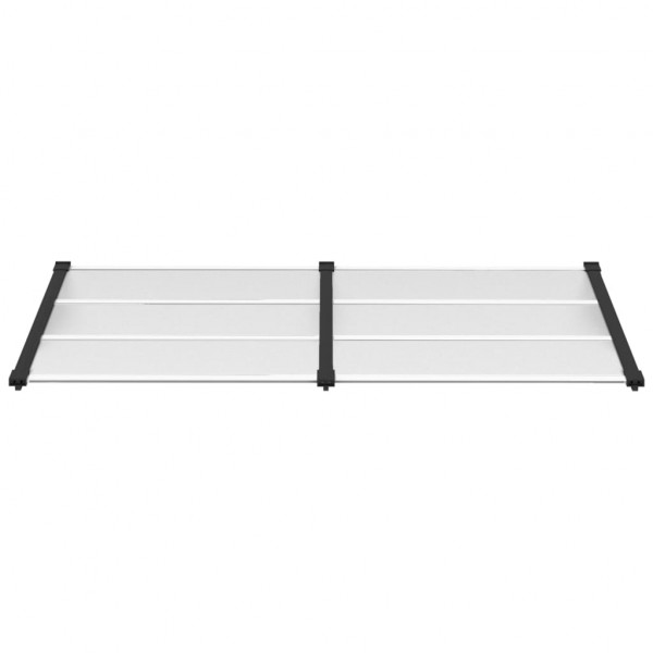 Marquesina puerta policarbonato negro y transparente 199x90 cm M 3