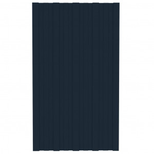 Panel para tejado acero galvanizado antracita 12 uds 80x45 cm H