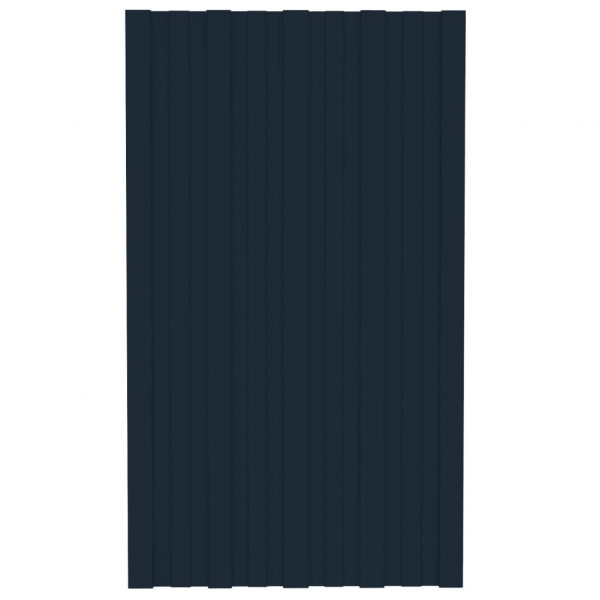 Painéis de telhado 12 pcs 80x45 cm aço galvanizado antracite M 2