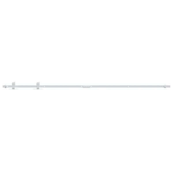 Kit de mini puerta corredera acero carbono blanca 183 cm M 2