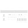 Kit de mini puerta corredera acero carbono blanca 183 cm 4