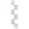 Estante de esquina de pared aglomerado blanco 19x19x123 cm 1