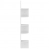 Estante de esquina de pared aglomerado blanco 19x19x123 cm 3
