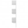 Estante de esquina de pared aglomerado blanco 19x19x123 cm 4