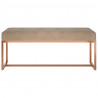 Banco de terciopelo beige 110x36x45 cm 3