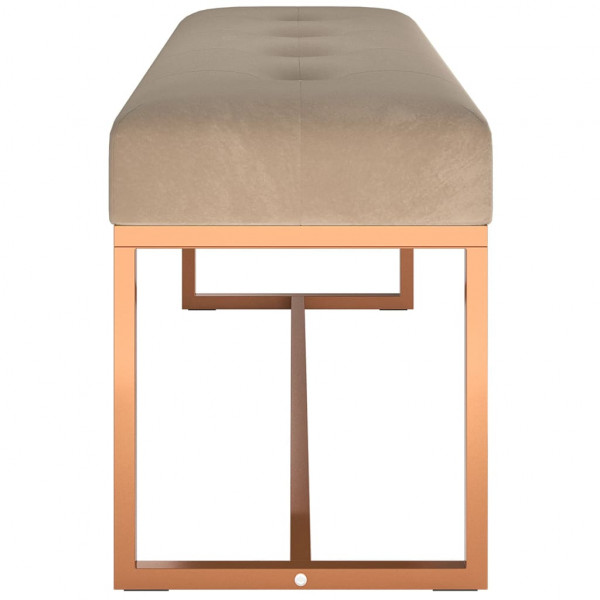 Banco 110x36x45 cm veludo bege M 4