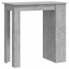 Mesa alta con estante almacenaje gris hormigón 102x50x103.5 cm 2