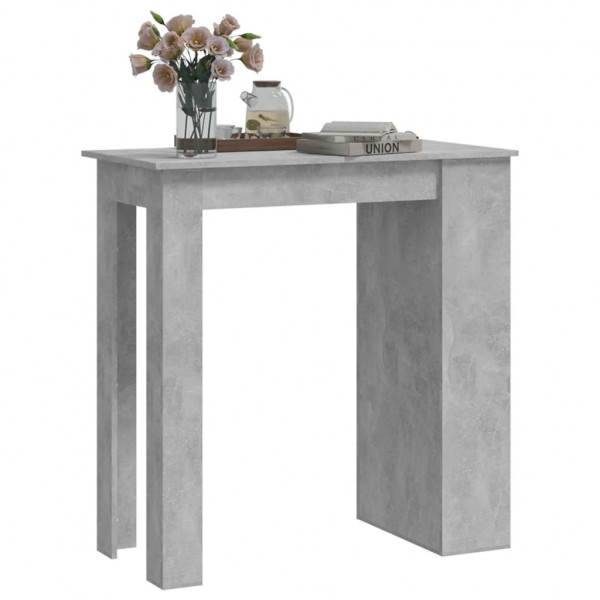 Mesa alta con estante almacenaje gris hormigón 102x50x103.5 cm M 4
