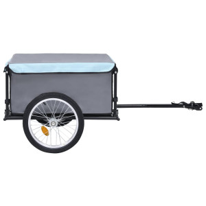 Reboque de carga para bicicleta 65 kg preto e azul H