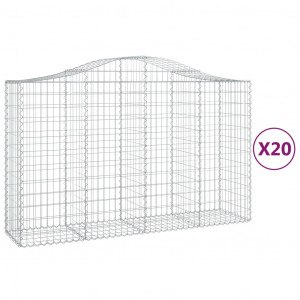 Cestos gabião arqueados 20pcs 200x50x120/140 ferro galvanizado H