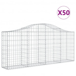 Cestos gabião arqueados 50pcs 200x30x80/100cm ferro galvanizado H