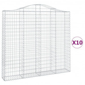 Cestos gabião arqueados 10pcs 200x30x180/200 ferro galvanizado H