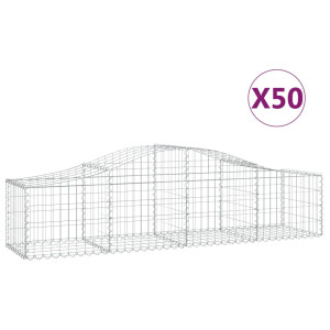 Cestos gabião arqueados 50pcs 200x50x40/60 cm ferro galvanizado H