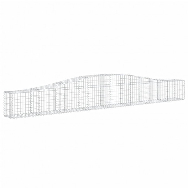 Cestas de gaviones 15 uds forma de arco hierro 400x30x40/60 cm M 3