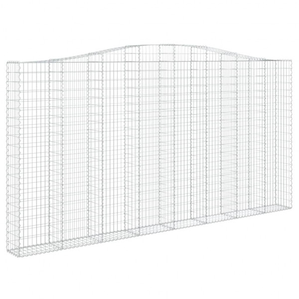 Cestos gabião arqueados 3pcs 400x30x200/220cm ferro galvanizado M 3