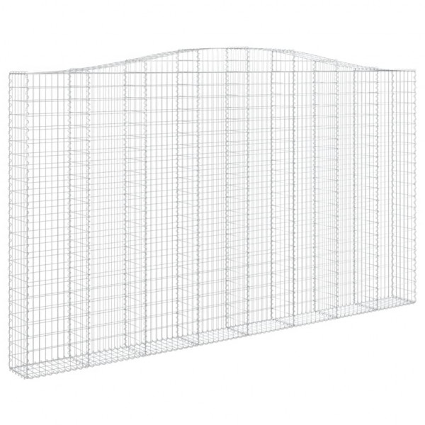 Cestos gabião arqueados 4pcs 400x30x220/240cm ferro galvanizado M 3