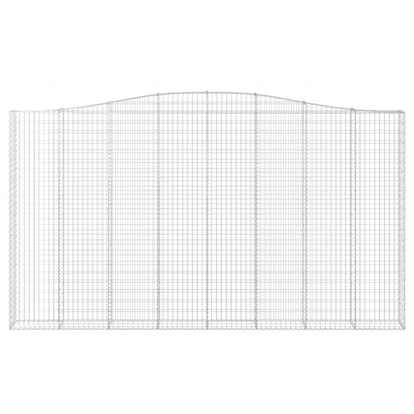 Cestas de gaviones 4 uds forma de arco hierro 400x30x220/240 cm M 4