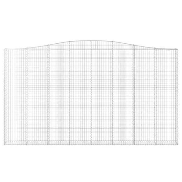 Cestas de gaviones 6 uds forma de arco hierro 400x30x220/240 cm M 4